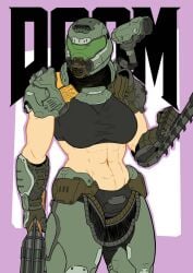 abs doom doom_slayer_(doom) lozev muscular_female rule_63