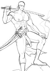 abdomen abs ass balls bandana bandana_on_head bara bara_tiddies bara_tits barazoku biceps big_cock big_dick big_dick_energy big_glans big_pecs big_pectorals big_penis bigger_male boots broad_shoulders calf calf_muscles chad cheque_checking cigarette cigarette_smoke circumcised circumcised_penis cock completely_naked completely_naked_male completely_nude completely_nude_male dangling_balls dangling_penis dangling_testicles defined_jawline defined_muscles dick earrings eight_pack erect_nipples exibitionism flaccid flaccid_bigger flaccid_cock flaccid_dick flaccid_penis forearm_hair forearm_muscles frown frowning frowning_at_viewer gay glans hand_on_thigh handsome handsome_man holding_cigarette holding_sword holding_weapon homoerotic huge_male japanese_male large_male lifting_leg long_cock long_dick long_penis looking_at_viewer male male_ass male_boobs male_breasts male_butt male_focus male_only male_thighs man_boobs man_breasts manly monochrome muscles muscular muscular_arms muscular_forearms muscular_legs muscular_male muscular_thighs naked naked_male nipples nude nude_male one_piece pecs pectoral penis penis_down pirate pose post-timeskip pubic_hair quadriceps roronoa_zoro scar scar_across_eye scar_on_chest scar_on_face scars six_pack small_smile solo solo_focus solo_male sword sword_over_shoulder swords swordsman tall tall_male taller taller_male testicles thechecking thighs trapezius triceps yaoi zoro zoro_(one_piece)