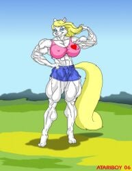 animaniacs minerva_mink atariboy female muscles muscular muscular_female muscular_arms muscular_thighs muscular_legs pecs abs biceps breasts could_be_bigger needs_more_mass