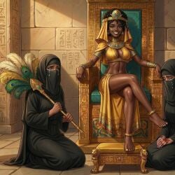 3girls african_female afro ai_generated anklet barefoot bdsm beaten black_eyes black_female black_girl bracelet breasts bruise bruised bruises burka clothed clothed_female clothed_sub crossed_legs crown crying dark-skinned_female dark_hair dark_skin dominant dominant_female domination ebony ebony_female fan fanning feet feet_fetish femdom foot_fetish foot_focus footrest footstool goddess gold_jewelry golden_anklets golden_bikini golden_bracelets golden_jewelry golden_necklace golden_throne happy happy_dom happy_female hips humiliated humiliation humiliation_fetish jewelry kneeling legs legs_crossed loser medium_breasts mistress mistress_and_slave muslim muslim_female muslim_slave necklace on_knees open_smile original_character princess queen royalty sad_female sad_sub servant sexy_feet sexy_female sexy_smile sitting sitting_on_chair sitting_on_throne slap_mark slave slave_girl slavery smile smiling smiling_at_viewer submissive submissive_female tears tears_of_pain teeth throne throne_room toenail_polish toenails toes winner yellow_bra yellow_toenails