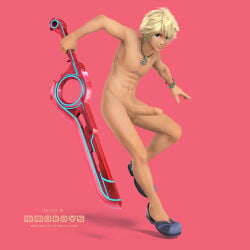 1boy abs armpit barely_visible_nipples belly_button blonde blonde-haired_male blonde_hair blonde_male boner bracelet completely_naked completely_naked_male completely_nude completely_nude_male confidently_naked edit edited edited_art edited_official_artwork erection fighting_pose fighting_stance green_eyes hairless_balls hairless_penis holding_sword holding_weapon huge_cock human light-skinned_male light_skin long_penis looking_at_viewer male male_only mmoboys mmoboys_(artist) monado muscular muscular_male naked naked_male navel necklace nintendo nipples nude nude_edit nude_male penile penis pink_background sexy sexy_body sexy_male sexy_pose shoes shulk_(xenoblade) six_pack smile smiling smiling_at_viewer smirk smirking smirking_at_viewer solo solo_male super_smash_bros. super_smash_bros._for_nintendo_3ds_and_wii_u uncircumcised uncircumcised_penis xenoblade_(series) xenoblade_chronicles