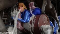 1girls 3d absurd_res blungusr18 cum_through cum_vomit excessive_cum horse horsecock huge_ass male metroid multiple_males multiple_penises penis samus_aran scrag_boy_(model) scrag_samus spitroast tagme zero_suit_samus zoophilia