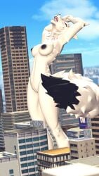1girls 3d_(artwork) 4k 9:16 absurd_res amaterasu amaterasu_(okami) anthro astral_the_werewolf breasts canid canine canis capcom city cityscape closed_eyes day daytime deity digital_media_(artwork) dipstick_tail female female_anthro furaffinity furry genitals giantess goddess hi_res japanese_mythology macro macro_anthro macro_female mammal naked naked_female nipples nude nude_anthro nude_female okami okami_(capcom) open_mouth outdoors outside pussy small_breasts solo source_filmmaker_(artwork) stretching tail vulva white_body white_fur wolf wolf_girl