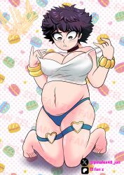 anime anime_girl anime_style background big_ass big_breasts chubby clothing confused elf-san_wa_yaserarenai female female_only golden_retriever heart large_ass large_breasts nervous purple_hair satero solo yellow_eyes