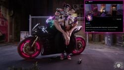 1futa 1girls 3d 3d_render asian barefoot black_hair bracelet capcom choker chun-li clothed clothed_female clothed_futa cuddling deathmask3d double_bun feet feet_on_penis female fit fit_female fit_futa flaccid_penis foot_fetish footjob from_behind futanari gloves grabbing_from_behind hair_cones huge_cock juri_han light-skinned_female light-skinned_futa lollipop long_penis makeup meme motorcycle nail_polish navel penis penis_out precum precum_drip public public_indecency social_media spiked_anklet spiked_bracelet spiked_collar street_fighter street_fighter_6 tagme thin_waist toenail_polish toenails toes twitter veiny_penis