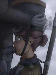 1boy 1boy1girl 1girl 1girls 2d 2d_(artwork) 2d_artwork blowjob bright_eyes clothed clothed_female_nude_male cock coercion day daylight daytime dick dominant_male drool drool_on_face drooling_tongue epaulettes eye_patch fat_cock fellatio french_female guban1161 gun guts_&_blackpowder guts_and_blackpowder hands_on_head hands_on_hips infantry injury military military_cap military_clothing military_hat military_jacket military_uniform musket napoleonic napoleonic_empire napoleonic_wars officer open_eyes oral oral_penetration oral_sex outdoors penis penis_in_mouth red_hair rifle roblox roblox_game robloxian self_upload shako_cap shambler shock shocked shocked_eyes side_view snow straight sucking sucking_penis tears testicles tongue tongue_out tongue_out_blowjob uniform weapon weapon_over_shoulder winter zombie zombie_boy