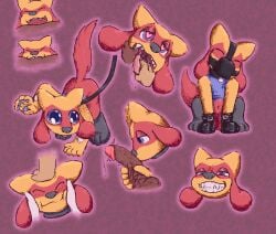 >:3 2026 all_fours alternate_color ambiguous_gender anthro balls bdsm bite blush bodily_fluids bondage_gear bondage_gloves cheesecake_(mei_cheesecake) clothing collar collar_only digital_media_(artwork) dripping erection fangs finger_fetish finger_in_mouth finger_play fingers generation_4_pokemon genital_fluids genitals grabbing_tongue grin handwear headpat heart_eyes heart_symbol hi_res humanoid_genitalia humanoid_penis kissing leash looking_at_viewer multicolored_body muzzle_(object) muzzled nintendo nonbinary_(lore) nude o_o open_mouth penis penis_grab penis_kissing petplay petting pokemon pokemon_(species) precum precum_drip ray_karr ray_karr_riolu_(ray_karr) restraints riolu roleplay saliva simple_background smile solo_focus tail teeth tongue tongue_out trans_(lore) vicky_(lazzzy_drawings) wide_eyed