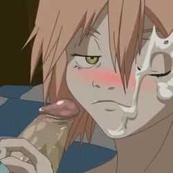 animated bedroom blush cum cum_in_mouth cum_on_face cumshot fellatio female flcl haruko_haruhara looking_at_viewer oral oral_sex penis pleasured red_hair saliva saliva_on_penis sucking yellow_eyes zone