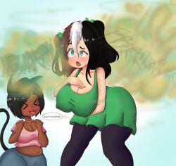 ass big_breasts breasts brown_hair bubble_butt burpy_chan fart fart_cloud fart_fetish farty_chan female funlitogc fusion fusion_character gassychan_(artist) gina_(funlitogc) green_eyes heart large_breasts leti messy multicolored_hair pleasure_face burping burp burp_cloud