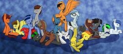 ass balls equine furry furry_only horn iados male_only my_little_pony orgy original_character pegasus penis tail threesome unicorn wings yaoi