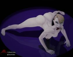 1girls airress3d_(3d-modeller) asajj_ventress barefoot blender clone_wars grey_body render sexy sexy_pose star_wars