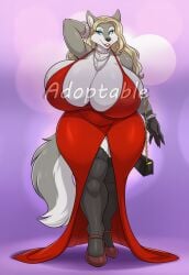 1girls adoptable adult adult_female ai_generated anthro arm_behind_head ass ass_bigger_than_head beautiful big_ass big_breasts blonde_hair blue_eyes blue_eyeshadow breasts breasts_bigger_than_head busty canid canine canis cleavage clothed clothing curvy curvy_body curvy_female curvy_figure deviantart dress ears eyeshadow female furry gloves_(marking) grey_body grey_fur grey_wolf hand_behind_head high_heels huge_ass huge_breasts hyper_ass hyper_breasts jewelry large_ass large_breasts long_hair looking_away looking_to_the_side mature_female milf mother older_female original_character painted_fingernails painted_nails pink_fingernails purse sexy shiroai0 smile smiling standing tail thick thick_thighs thighhighs two-tone_body two-tone_fur two-tone_tail white_fur wide_hips wolf wolf_girl
