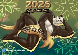 2026 beastars beastars_anime big_dick dick feet feet_fetish gay giant_panda gouhin happy_new_year legs merry_christmas muscle navidad nipples nsfw nude panda