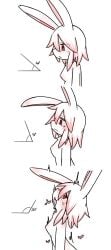 angle angle_head_tilt_meme anthro aroused blush bodily_fluids bouncing_breasts breasts cowgirl_position drooling female flano_nk from_front_position heart_eyes heart_reaction heart_symbol hi_res lagomorph leporid mammal nipples nude offscreen_penetration offscreen_sex on_bottom on_top rabbit saliva sex simple_background solo tears tears_of_pleasure white_background