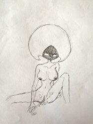 hollow_knight hollow_knight:_silksong hollow_knight_(franchise) team_cherry lace_(hollow_knight) lace_(hollow_knight:_silksong) masturbation masturbating object_insertion breasts pussy pussy_juice weapon drawing 1girl solo solo_female