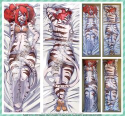 1girls anthro bra catgirl dakimakura fel_(character) fel_(my_life_with_fel) feline female female_only fur furry kenno_arkkan mammal my_life_with_fel panties pillow solo solo_female tiger tiger_stripes underwear watermark