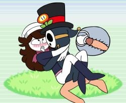 1boy 1boy1girl 1boys 1girl1boy 1girls 2d 2d_(artwork) 2d_artwork ahe_gao ahegao_face anti_groove arms_around_neck arms_around_partner blush bottomless cervix clothing cum cum_in_pussy cum_inside cumshot dawn_(pokemon)_(cosplay) female impregnation jaiden jaiden_(jaiden_animations) jaiden_animations jaiden_dittfach jaidenanimations leglock legs_around_partner lisnotsfw mario_(series) outfit penetration penis pokemon pussy sex shy_guy socks tongue tongue_out uniform vaginal_penetration womb x-ray