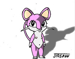 female jigsaw_(artist) nintendo pokémon_(species) pokemon rattata solo tagme