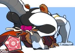 anonymous_character anthro anus balls big_dom_small_sub big_penis bodily_fluids breed cum cum_in_vagina cum_inside cum_splatter cuntboy dominant duo ejaculation from_front_position full-package_cuntboy genital_fluids genitals gynomorph gynomorph/male herm hermaphrodite hi_res impregnation intersex intersex/male larger_male lu_(notthatlucy) male male/male male_penetrating maleherm mating_press multi_genitalia muscular muscular_male orgasm pawpads paws penetration penis pinned pinned_to_ground pussy sex shinystarshard simple_background size_difference smaller_intersex smaller_maleherm sperm_cell vaginal_penetration