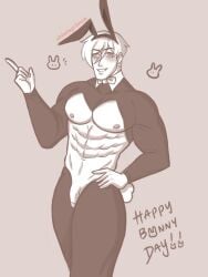 abs big_chest big_pecs brandon brandon_(winx_club) bunny_costume bunny_ears bunnysuit chest gay glitterjester huge_chest huge_pecs pecs shiningclown soft soft_cock soft_dick soft_penis specialist_(winx_club) winx_club yaoi