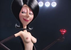 1girls 3d accurate_art_style black_hair breasts cvele_(artist) diamond female illumination_entertainment minions_(film) nipples nude posing scarlet_overkill solo spotlight