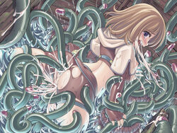 anal blonde_hair blood crying_with_eyes_open cum_in_ass cum_in_mouth cum_in_pussy double_anal double_penetration hunter hunter_(ragnarok_online) hydra penetration penomena ragnarok_online rape restrained tentacle tentacle_rape violet_eyes virgin xration