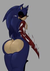 ass_focus big_ass big_butt kolossos looking_at_viewer looking_back_at_viewer presenting_hindquarters shiny_ass sonic.exe_(series) tagme