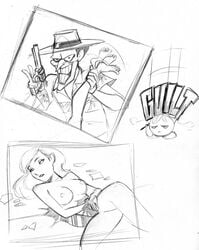 barbara_gordon batgirl batman_(series) catthouse_studios dc_comics dcuaom joker mac_(artist) monochrome nipples sketch the_killing_joke