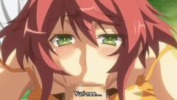 :>= animated baku_ane_otouto_shibocchau_zo! bare_shoulders blowjob_face blush breasts brother_and_sister censored cock_hungry deepthroat fellatio female green_eyes hair hayasaki_yurine huge_breasts incest looking_at_viewer looking_pleasured naughty_face oral pleasure_face pov pov_eye_contact red_hair saliva shirt_lift