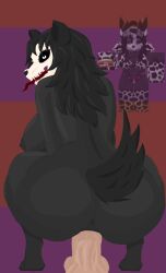 1boy 1girls alzer_ anus ass black_fur black_hair ear female female_focus huge_ass huge_breasts mal0 malo naked nude pov reference_image reverse_cowgirl_position roblox roblox_avatar robloxian scp-1471 scp-1471-a scp_foundation self_upload skull_head tagme tail