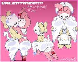 2girls anthro anthro_on_anthro anus blush_stickers bow female female/female female_only freckles freckles_on_ass freckles_on_shoulders heart heels hello_kitty hello_kitty_(character) hello_kitty_(series) huge_ass kissing kitty_white lofasnofa multiple_girls my_melody necklace onegai_my_melody sanrio shirt shortstack sparkles sweater thick_thighs tongue tongue_in_anus vaginal_penetration valentine's_day wide_hips yuri