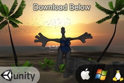 3d advertisement anthro anthrofied avian beach big_breasts bird breasts chubby legendary_pokemon lugia nintendo nude odes pokemon pokemon_(species) pussy seaside sunset tree unity video_games wide_hips