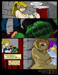 breasts comic english_text human metroid nintendo nipples page_44 reptile samus_aran scalie text yawg