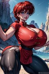 1girls ai_generated blue_eyes blue_eyes_female braid braided_hair braided_tail bythebrokenone cameltoe cleavage curvy erect_nipples female gigantic_breasts ginger ginger_hair huge_areolae huge_ass nai_diffusion orange_hair orange_hair_female puffy_nipples ranma-chan ranma-kun ranma_1/2 ranma_saotome red_hair red_hair_female redhead rule_63 stable_diffusion thick_lips voluptuous wide_hips