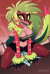 ai_generated breasts dinosaur_girl female_only hazbin_hotel missi_zilla nipples