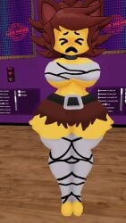 3d 3rd_party_edit cally3d cosplay cryptiacurves embarrassed emojification fexa five_nights_at_freddy's foxy_(cally3d) foxy_(fnaf) fredina's_nightclub pose vrchat