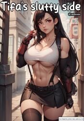 ai_generated barret_wallace big_ass big_breasts comic comic_cover cuckolding english_text hourglass_figure tifa_lockhart velzevulito