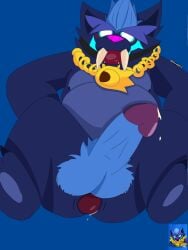 artist_name blue_fur buzz_(brawl_stars) cum_in_penis gold_chain shirov612 white_eyes