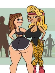 gym_clothes kelly_(tdi) tagme taylor_(tdi) total_drama_island