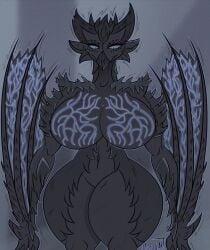 anthro big_boobs big_breasts big_butt breasts digital_art dragon female furry guardian_rathalos monster monster_hunter monster_hunter_wilds morosart rathalos scaliewings wyvern