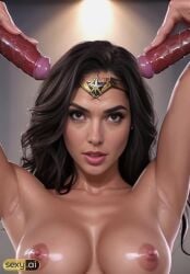 ai_generated armpit armpit_fetish armpits batman_v_superman breasts dc dc_comics dceu gal_gadot sweat sweaty sweaty_armpits wonder_woman wonder_woman_(2017) wonder_woman_(dceu) wonder_woman_(gal_gadot)