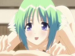 1boy 4girls animated ass ayabe_akari blonde_hair blue_hair blush breast_hold breast_squeeze breast_suppress breasts censored cunnilingus green_eyes green_hair group_sex harem laila_fendy large_breasts legs licking licking_male_nipple long_hair lowres multiple_girls nakadachiuri_shiraha naughty_face niitsu_akio nipples open_mouth oral orange_eyes oshiete_re:maid panties pec_licking penis philine_layard pink_hair purple_eyes pussy sex thighs underwear undressing