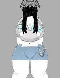 2d 2d_(artwork) 2d_artwork big_breasts clothed cute_pose female headless long_hair outlaster roblox robloxian thick_thighs