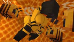 1girls animated bee bee_(minecraft) bee_girl big_breasts cowgirl_position cum cum_in_pussy cum_inflation cum_inside dubious_consent gangbang insects khangbaka meme minecraft monster_girl only_female oral pussy secretly_loves_it sound spitroast tagme transformation unusual_bodily_fluids unusual_cum vaginal_penetration video vine_boom voice_acted zoophilia