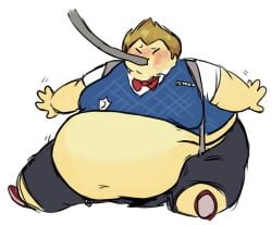 1boy bear_(game) clothed fat fat_man force_feeding fritz_mcmaster_(bear) hose hose_inflation i_need_special_guest_r34 inflation jimbodaisy male male_only morbidly_obese morbidly_obese_male obese obese_male roblox robloxian