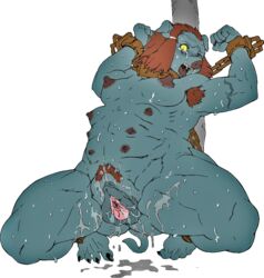 1girls anatomically_correct_pussy areola armpit_hair armpits biceps big_areola big_breasts big_nipples black_fingernails blue_skin blush bondage bound breasts chains clenched_fists collar color colored crying demon demon_girl drooling edit erect_nipples excessive_pussy_juice feet female female_only ganon large_nipples mammal medium_breasts multi_breast multi_nipple muscles muscular_female nezumi nipples open_mouth perky_breasts plump_labia porcine pubic_hair puffy_areola pussy pussy_juice pussy_juice_drip rape red_hair restrained rule_63 saliva sex_slave shackles slit_pupils small_breasts solo_female spread_legs spreading squatting sweat tail tattoo tears teats the_legend_of_zelda thick_thighs thighs third-party_edit tko-san toes tongue tongue_out vein veins veiny_muscles video_games wide_hips yellow_eyes