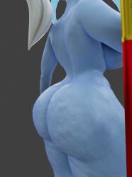 1girls 3d 3d_(artwork) alien alien_girl alternate_body_type big_ass big_breasts big_butt blue_body blue_skin completely_nude completely_nude_female curvy_figure dragon_ball dragon_ball_super elevenendless endlessillusion nude nude_female purple_eyes shonen_jump staff vados voluptuous white_hair