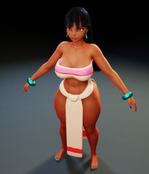 1girls back_view big_ass big_butt black_hair chel chel_(the_road_to_el_dorado) curvy curvy_figure dark-skinned_female dark_skin dreamworks dreamworks_animation elevenendless endlessillusion solo_female the_road_to_el_dorado tribal