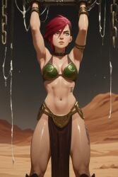 ai_generated arcane arcane_vi bikini league_of_legends slave slave_leia_(cosplay) vi_(league_of_legends)