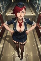 ai_generated arcane arcane_vi breasts cosplay hot league_of_legends sexy vi_(league_of_legends)
